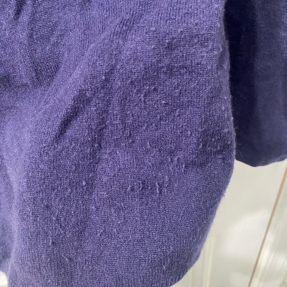 Burberry navy cashmere sweater with checked elbow patches - Picture 3 of 6